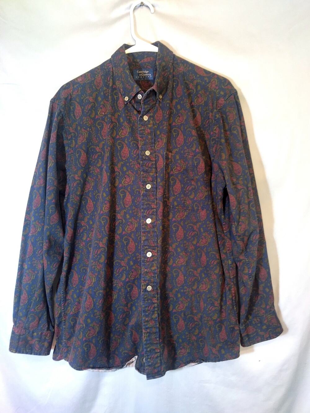 Cambridge Classics Paisley Button Front Shirt